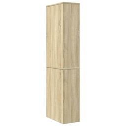 Berkfield Home Narrow Bathroom Cupboard with Wheels Sonoma Oak Engineered Wood in Brown - thumbnail 6