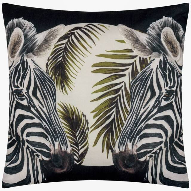 Paoletti Leopardis Zebra Woven Outdoor Cushion - Size: 50 cm x 50 cm - image 1