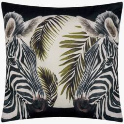 Paoletti Leopardis Zebra Woven Outdoor Cushion - Size: 50 cm x 50 cm - thumbnail 1