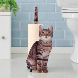Coopers of Stortford Photo-Realistic Cat Toilet Roll Holder, Holds Up to 3 Rolls - thumbnail 1
