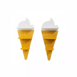 Marco Paul Set of 2 Ice Cream Floating Wall Shelves for Kids Bedroom Nursery Décor in Light Brown - thumbnail 6