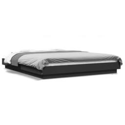 Berkfield Home Bed Frame with LED Lights without Mattress Black 150x200cm - Size: 150x200 cm - thumbnail 1