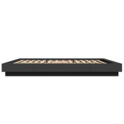 Berkfield Home Bed Frame with LED Lights without Mattress Black 150x200cm - Size: 150x200 cm - thumbnail 6
