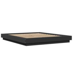 Berkfield Home Bed Frame with LED Lights without Mattress Black 150x200cm - Size: 150x200 cm - thumbnail 3