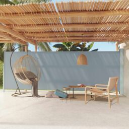 Berkfield Home Patio Retractable Side Awning 180x600 cm Grey - thumbnail 1