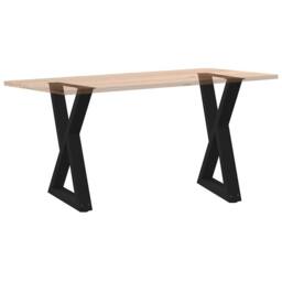 Berkfield Home Modern Dining Table Legs 2 pcs Black 50x(72-73.3) cm Steel - thumbnail 8