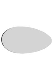 "MirrorOutlet The Lapillus - Frameless Pebble Wall Mirror 30"" X 20"" (76CM X 50CM) in Silver - Size: 1 Pack" - thumbnail 6