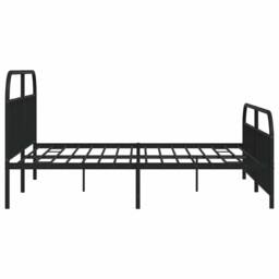 Berkfield Home Metal Bed Frame with Headboard & Footboard Black 193x203 cm - thumbnail 7