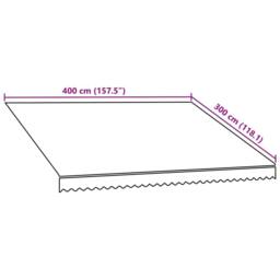 Berkfield Home Durable Awning Top Sunshade Canvas Orange & Brown 400x300 cm - thumbnail 6