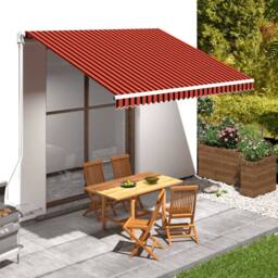 Berkfield Home Durable Awning Top Sunshade Canvas Orange & Brown 400x300 cm - thumbnail 2