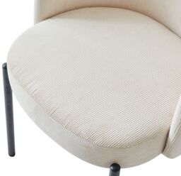 Nordlys Set of 2 Scandinavian Metal Dining Room Chairs in Beige - thumbnail 7