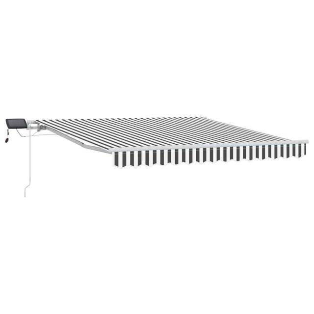 Berkfield Home Manual Retractable Awning with LED Anthracite&White 300x250 cm - image 1