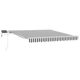 Berkfield Home Manual Retractable Awning with LED Anthracite&White 300x250 cm - thumbnail 1