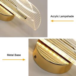 COMELY 16W Modern Indoor LED Wall Light, 3000K/4500K/6500K, Gold - thumbnail 5