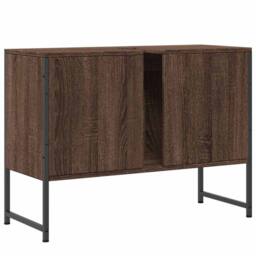 Berkfield Home Sturdy Bathroom Sink Cabinet Brown Oak 80x33x60 cm Engineered Wood - Size: 80 x 33 x 60 cm - thumbnail 8