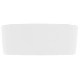 Berkfield Home Luxury Wash Basin Round Matt White 40x15 cm Ceramic - thumbnail 4