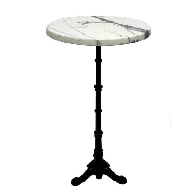 Kelvenix Marble Top High Tables, Poseur Tables in White - Size: 0.6m2 - image 1