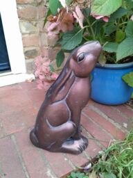 Inspirational Gifting Moongazing Hare Garden Sculpture Ornament in Bronze - thumbnail 1