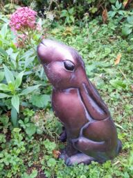 Inspirational Gifting Moongazing Hare Garden Sculpture Ornament in Bronze - thumbnail 5