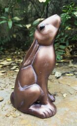 Inspirational Gifting Moongazing Hare Garden Sculpture Ornament in Bronze - thumbnail 2