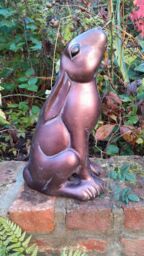 Inspirational Gifting Moongazing Hare Garden Sculpture Ornament in Bronze - thumbnail 7