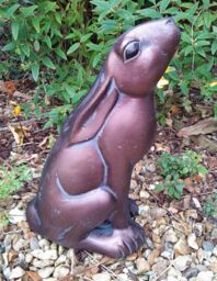 Inspirational Gifting Moongazing Hare Garden Sculpture Ornament in Bronze - thumbnail 4