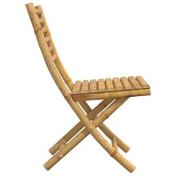 Berkfield Home Folding Garden Chairs 6 pcs 43x54x88 cm Bamboo in Brown - Size: 43 x 54 x 88 cm - thumbnail 6