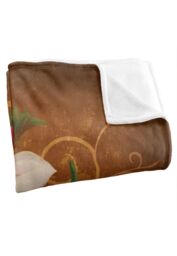 JQ Licensing Lc-Jp Winter Floral Poinsettias Silky Touch Super Soft Throw Blanket 152 X 127 cm in White - thumbnail 3