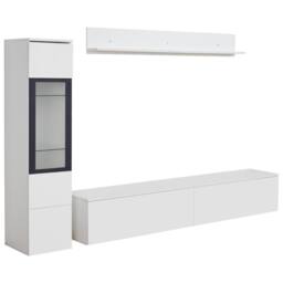 Tokpiedi Modern 3 Piece LED Entertainment Center Wall Unit Set in White - thumbnail 8
