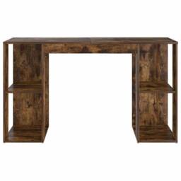 Berkfield Home Elegant Brown Writing Desk Smoked oak Solid wood Medium Writing Desk - thumbnail 5