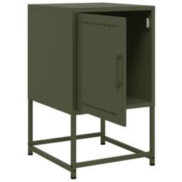 Berkfield Home Bedside Cabinets 2 pcs Olive Green 36x39x60.5 cm Steel - thumbnail 9