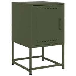 Berkfield Home Bedside Cabinets 2 pcs Olive Green 36x39x60.5 cm Steel - thumbnail 6