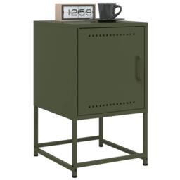 Berkfield Home Bedside Cabinets 2 pcs Olive Green 36x39x60.5 cm Steel - thumbnail 2