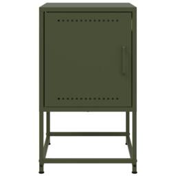 Berkfield Home Bedside Cabinets 2 pcs Olive Green 36x39x60.5 cm Steel - thumbnail 5