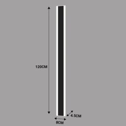 ENER-J 120cm LED Outdoor Wall Light IP65 Waterproof Warm White Black Modern Exterior Light Bar 24W - Size: Large - thumbnail 6