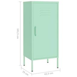 Berkfield Home Storage Cabinet Mint 42.5x35x101.5 cm Steel - thumbnail 8