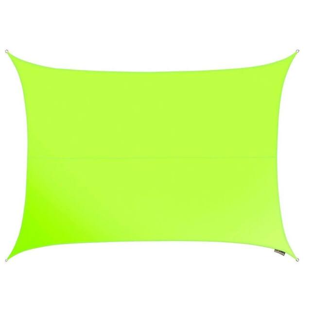 Primrose 6m x 5m Waterproof Patio Sun Shade Sail Canopy 98% UV Block Free Rope in Lime - image 1