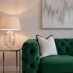 Sofaya Monaco Chesterfield Velvet Cushions Sofa 2 Seater Couch in Green - thumbnail 3
