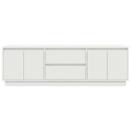 Berkfield Home TV Cabinet with LED Lights White 160.5x41x50 cm - thumbnail 7