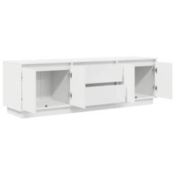 Berkfield Home TV Cabinet with LED Lights White 160.5x41x50 cm - thumbnail 6