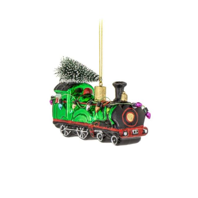 The Alphabet Gift Shop Christmas Express Train Bauble in Green