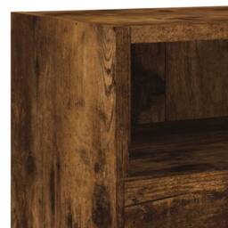 Berkfield Home 4 Piece TV Wall Units Smoked Oak Engineered Wood in Brown - thumbnail 9