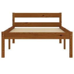 Berkfield Home Bed Frame without Mattress Honey Brown Solid Pine Wood 90x200 cm - thumbnail 3