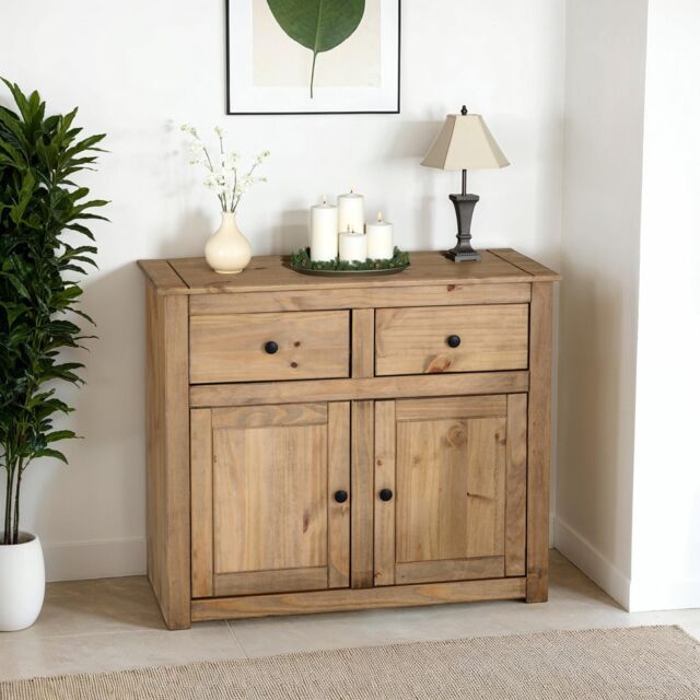 Seconique Panama 2 Door 2 Drawer Sideboard in Light Oak - image 1
