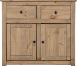Seconique Panama 2 Door 2 Drawer Sideboard in Light Oak - thumbnail 2