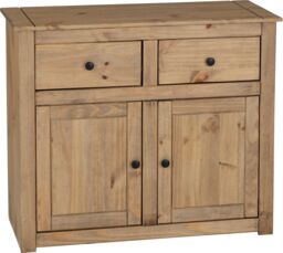 Seconique Panama 2 Door 2 Drawer Sideboard in Light Oak - thumbnail 3