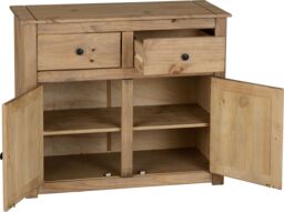 Seconique Panama 2 Door 2 Drawer Sideboard in Light Oak - thumbnail 9