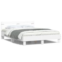 Berkfield Home Bed Frame with LED without Mattress White 150x200 cm King Size - thumbnail 5