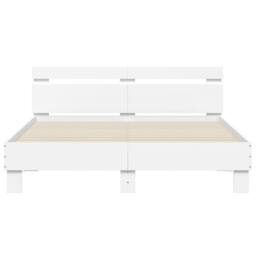 Berkfield Home Bed Frame with LED without Mattress White 150x200 cm King Size - thumbnail 7