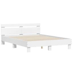 Berkfield Home Bed Frame with LED without Mattress White 150x200 cm King Size - thumbnail 6